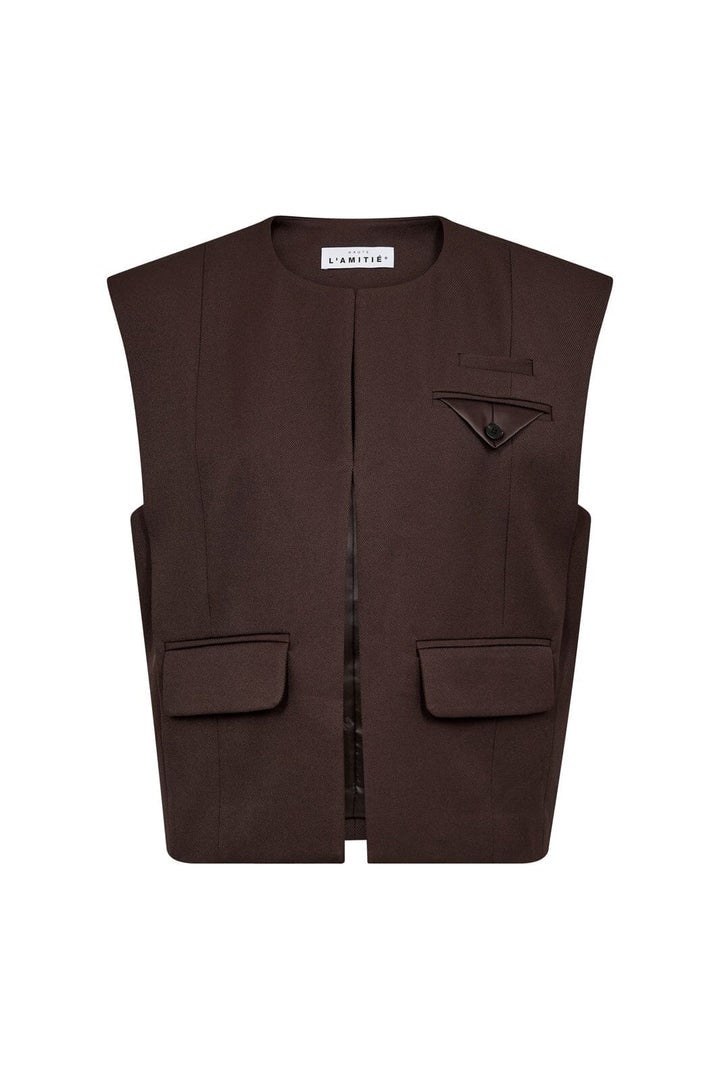 HAUTE L'AMITIE HL10162 Premiere Box Waistcoat-Mocca