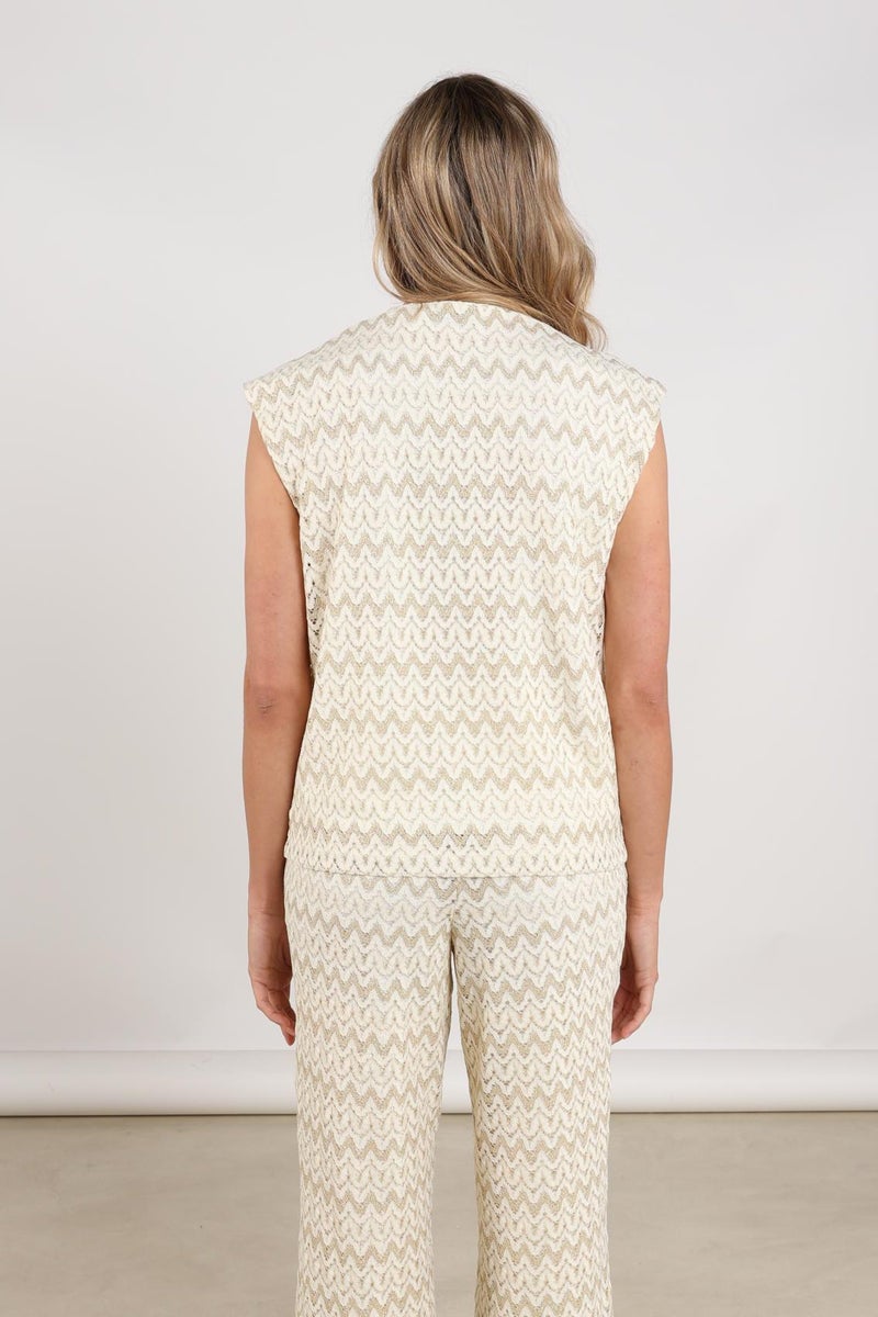 NUKUS NKS01177 Fallon Top Zigzag