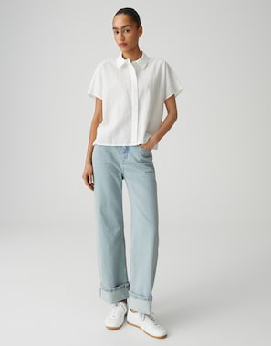 OPUS 10548814071423 Fydra Blouse met korte mouwen