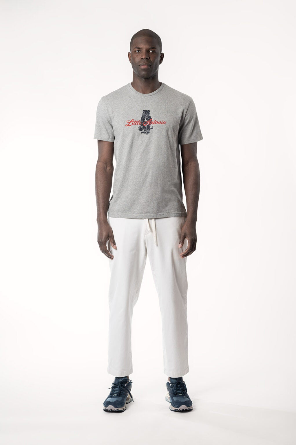 LITTLE ANTONIO T-SHIRT | LA MASCOT SCRIPT/ GREY MELANGE