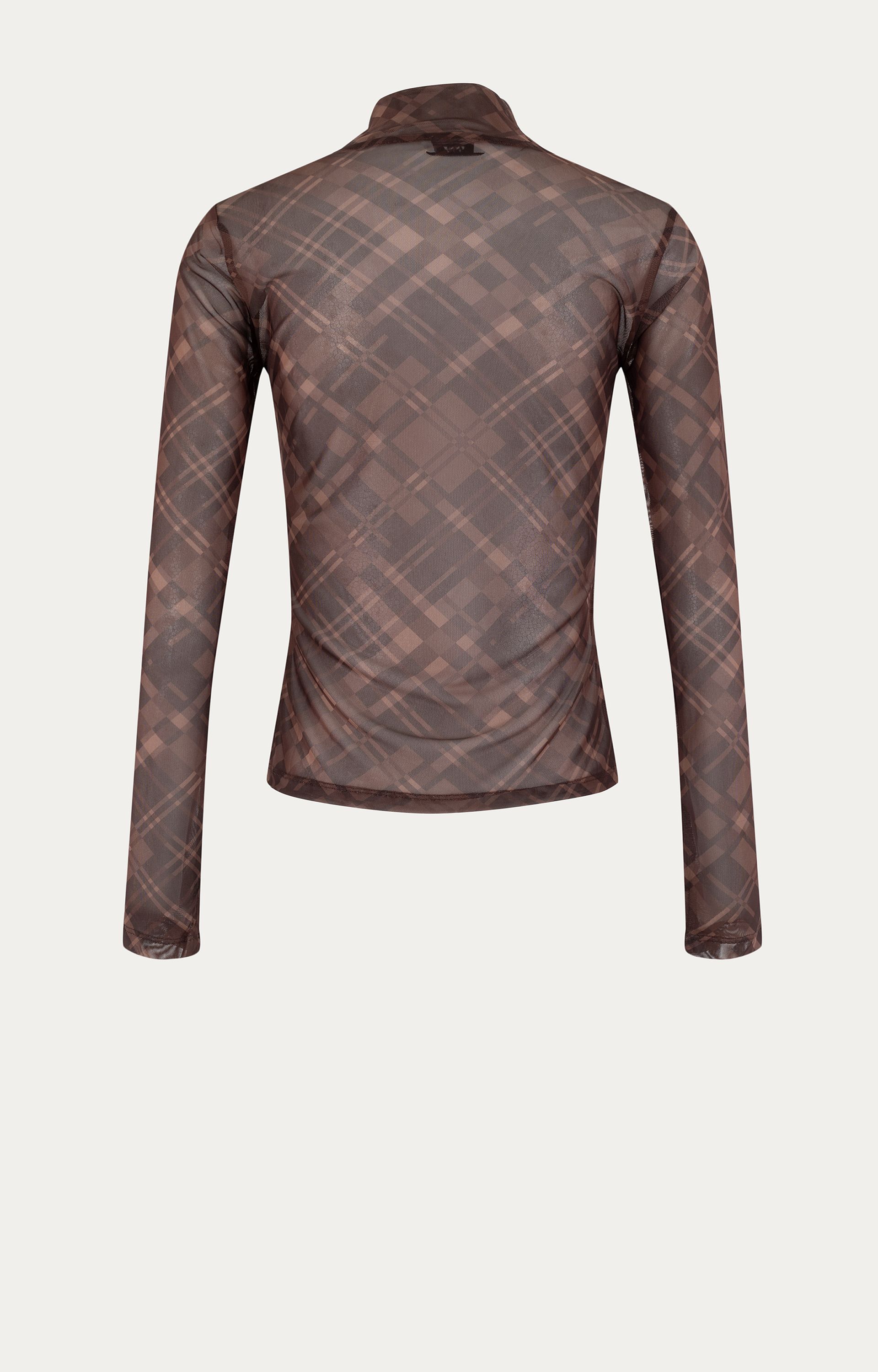 ANNA 43A04-03926 T-shirt LS met ruitdessin