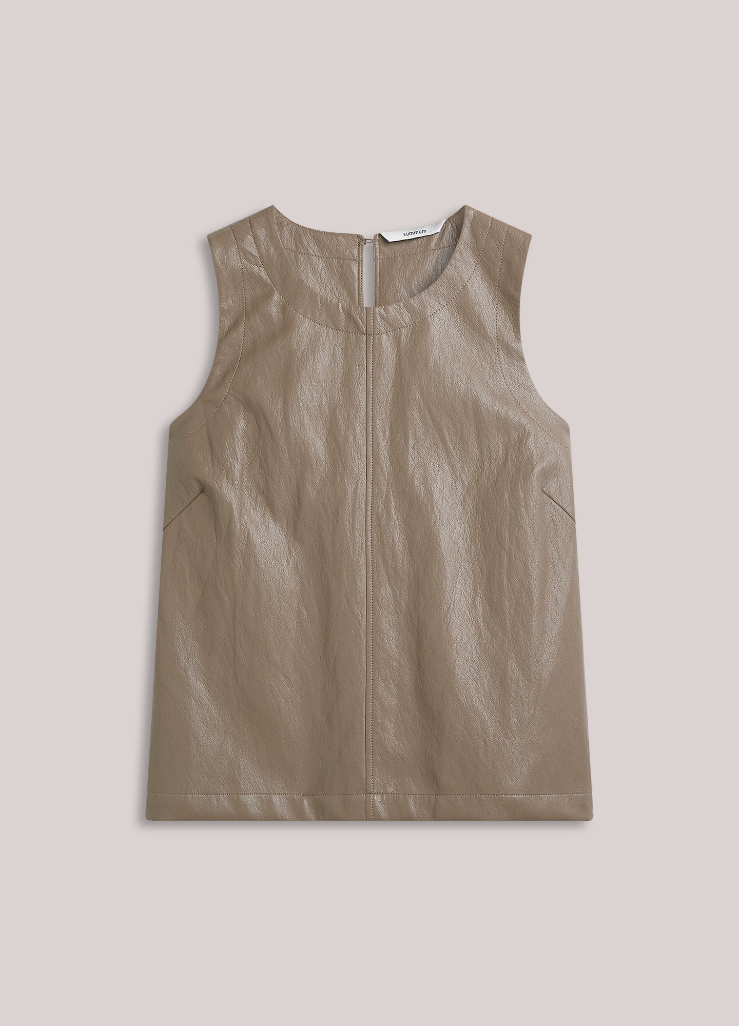 Summum 2s3557-12526 Top van faux leather - light taupe
