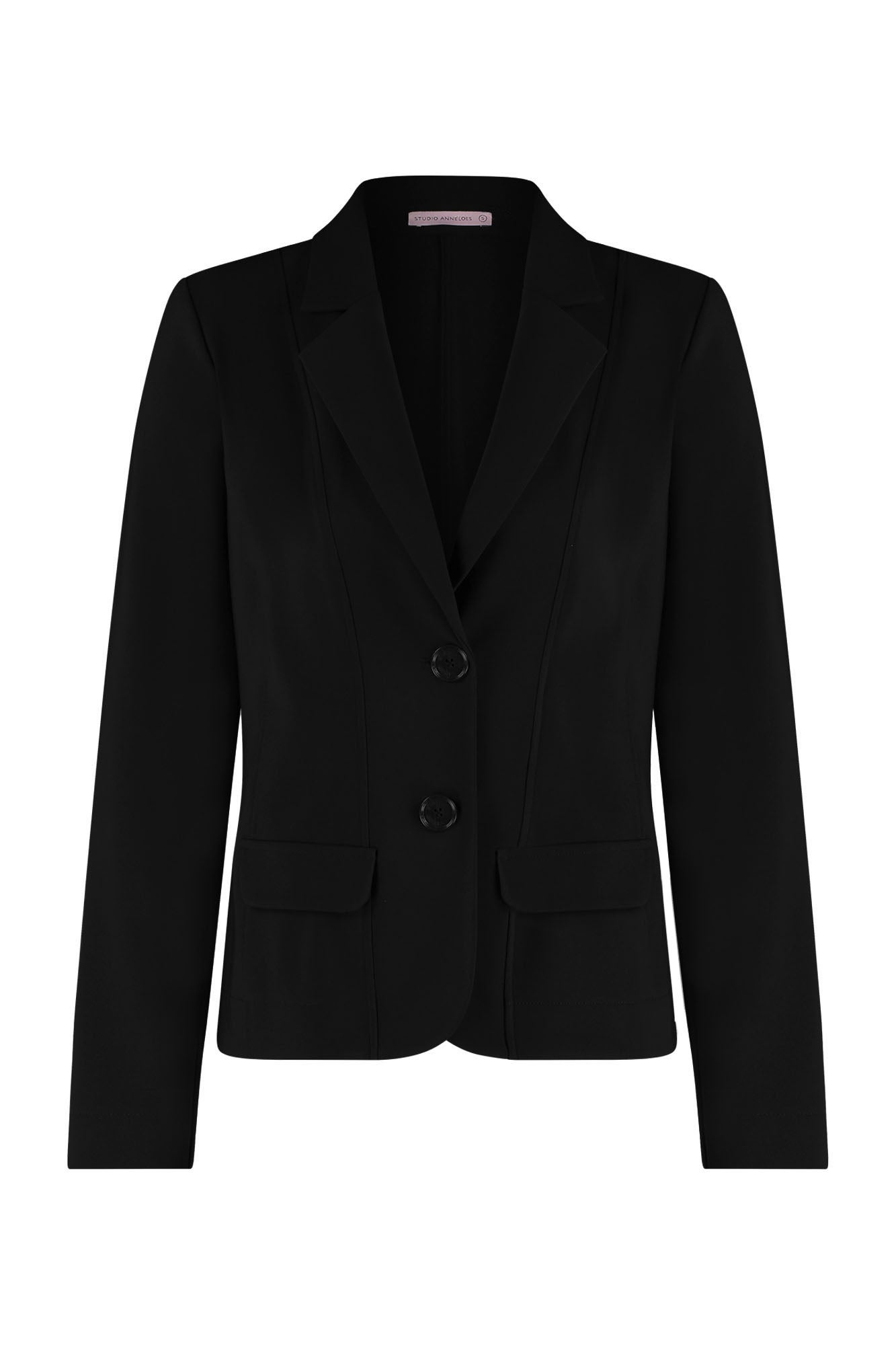 Studio Anneloes 94780 Bright bonded blazer - black