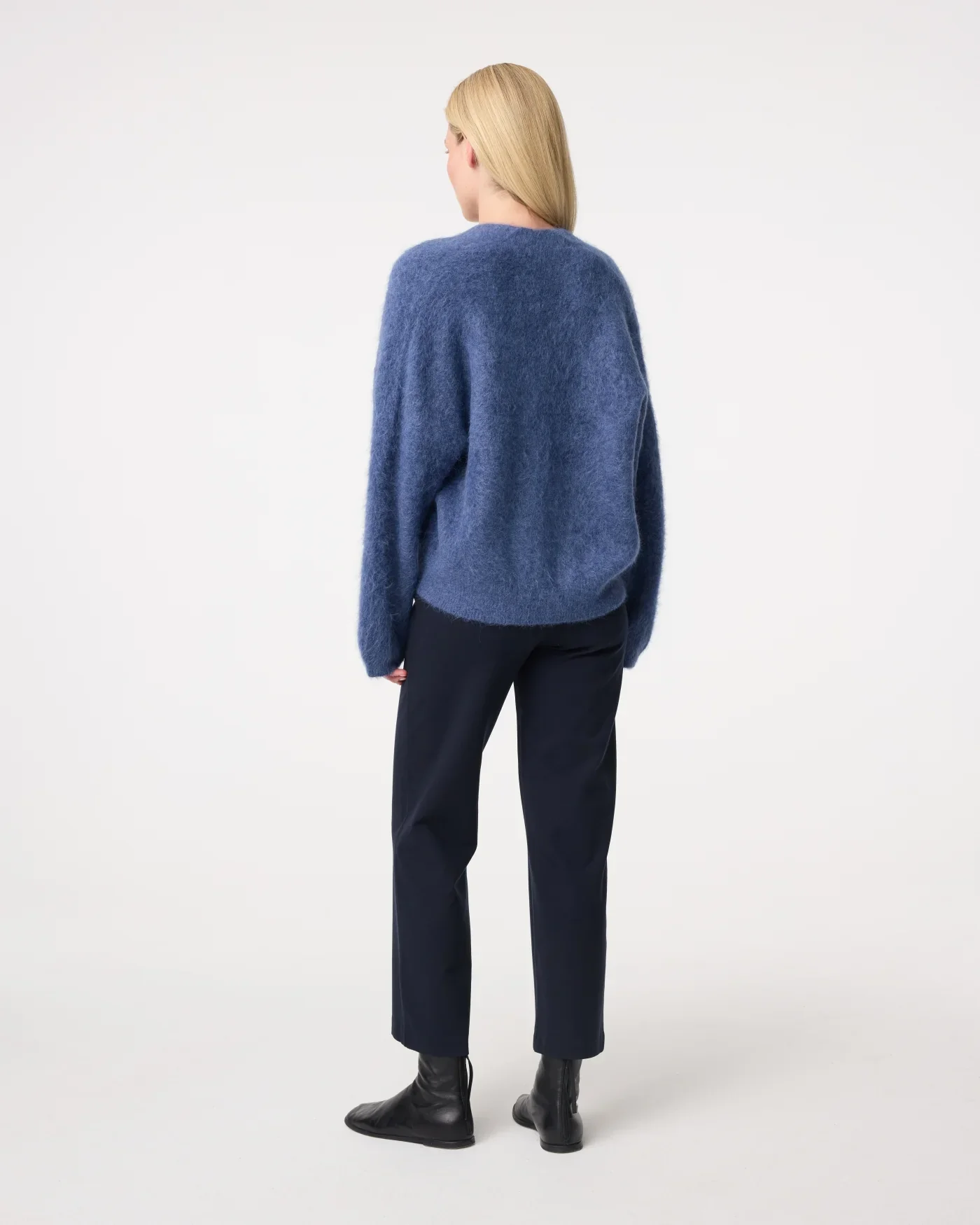 KNIT-TED 262P047 Maris Cardigan - mid bleu