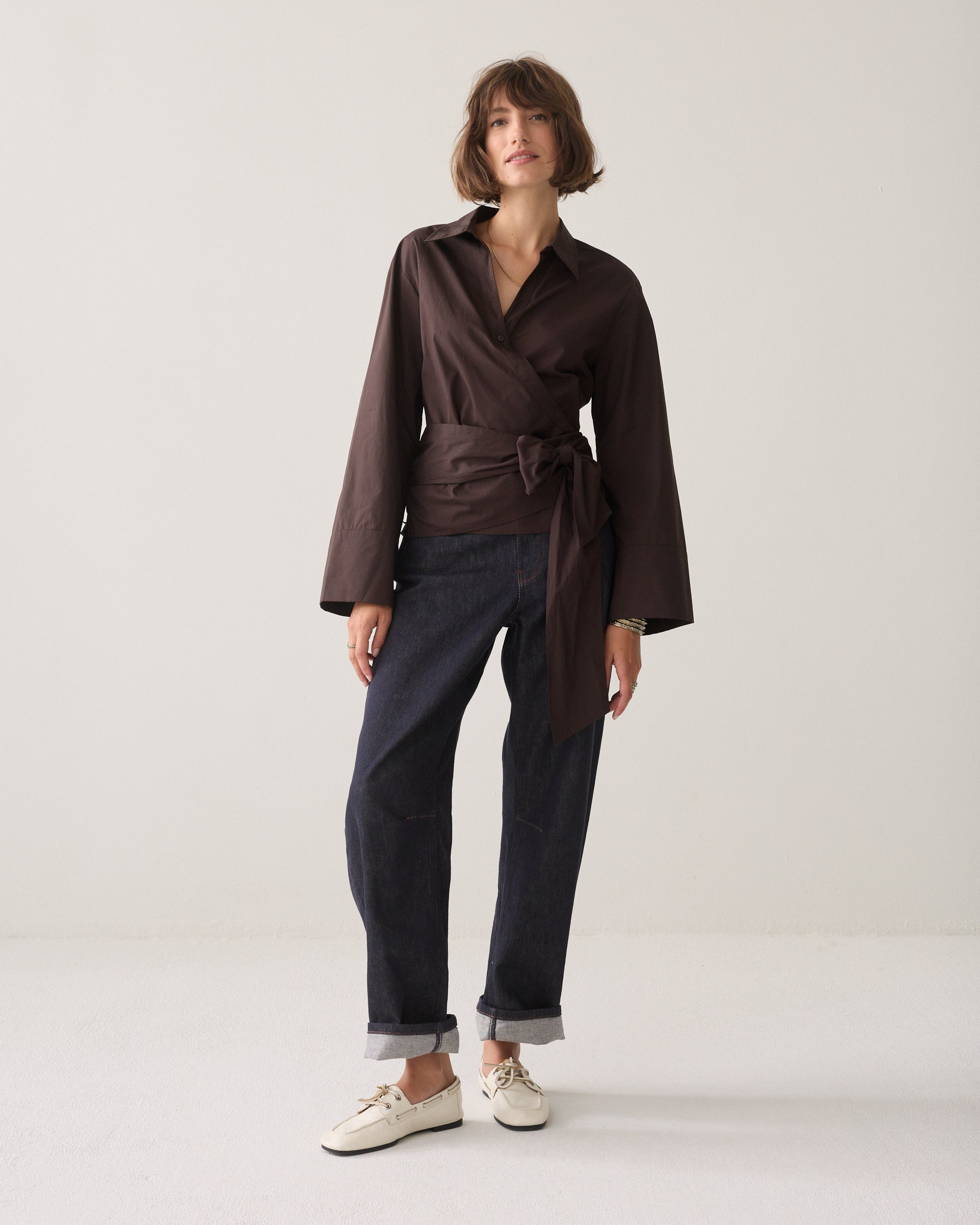 SUMMUM Wrapblouse crispy poplin 2s3517-12119