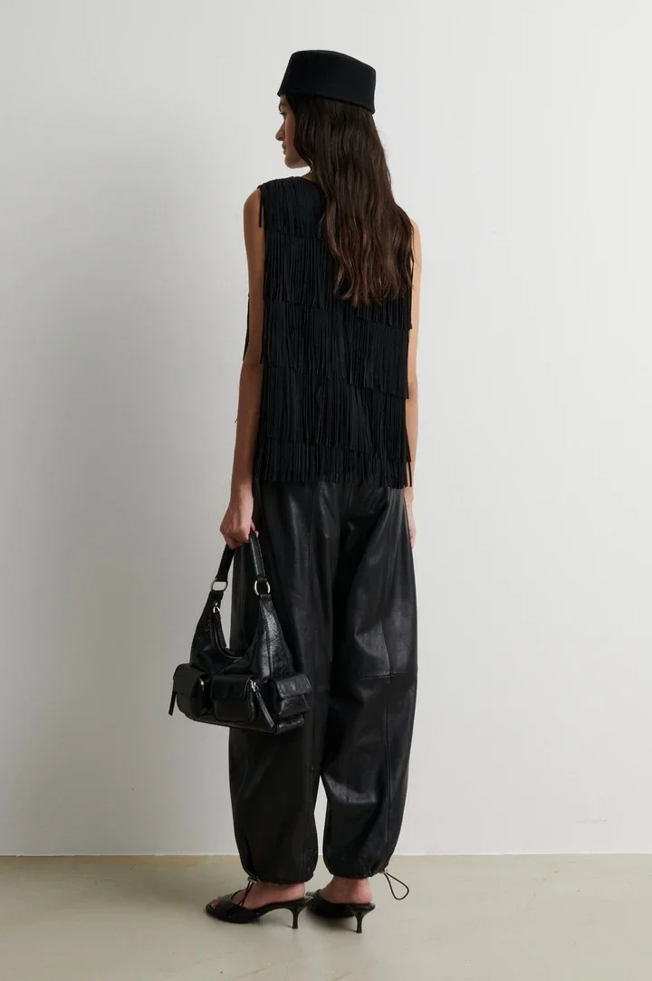 SECOND FEMALE 61308 Aluka Leather Trouser