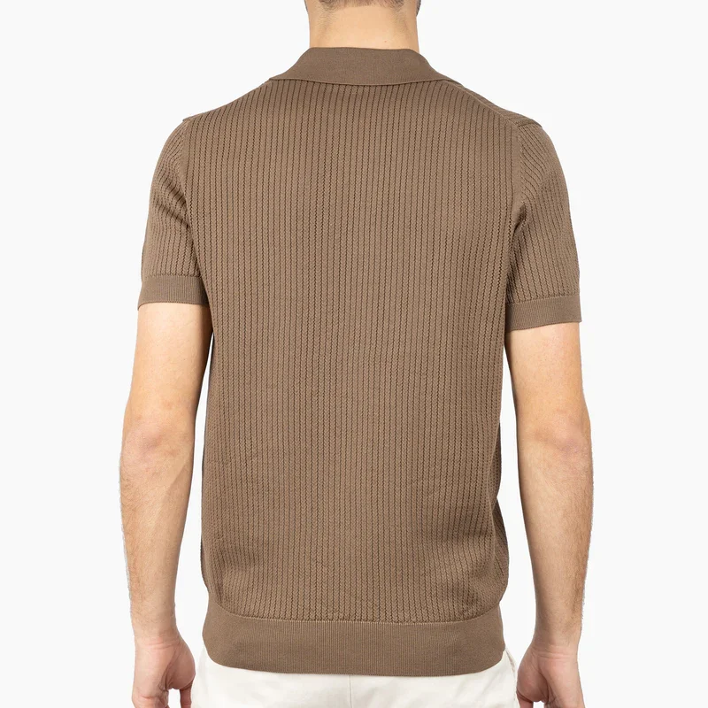 SEVEN DIALS SDL26106RI21 BENNET Buttonless Polo-Tabacco