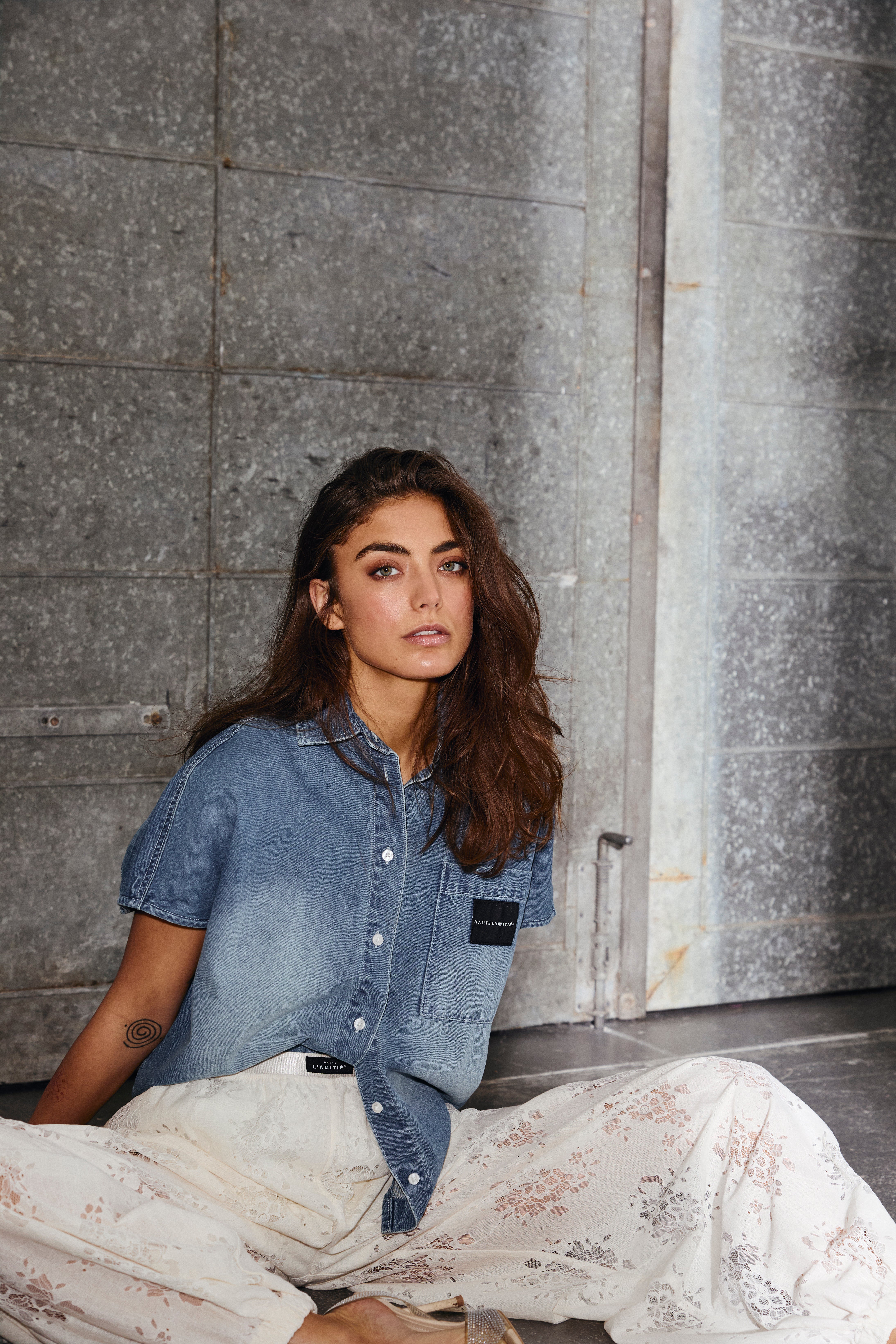 HAUTE L'AMITIE HL10593 Denim NS Logo Shirt