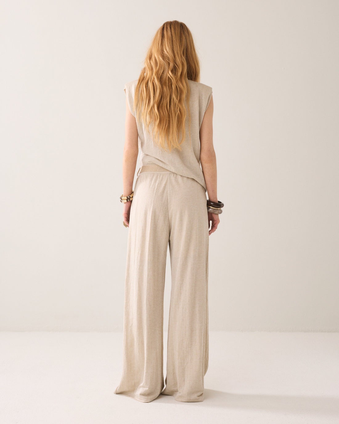 SUMMUM 4s2972-30761 Jersey broek linnenlook