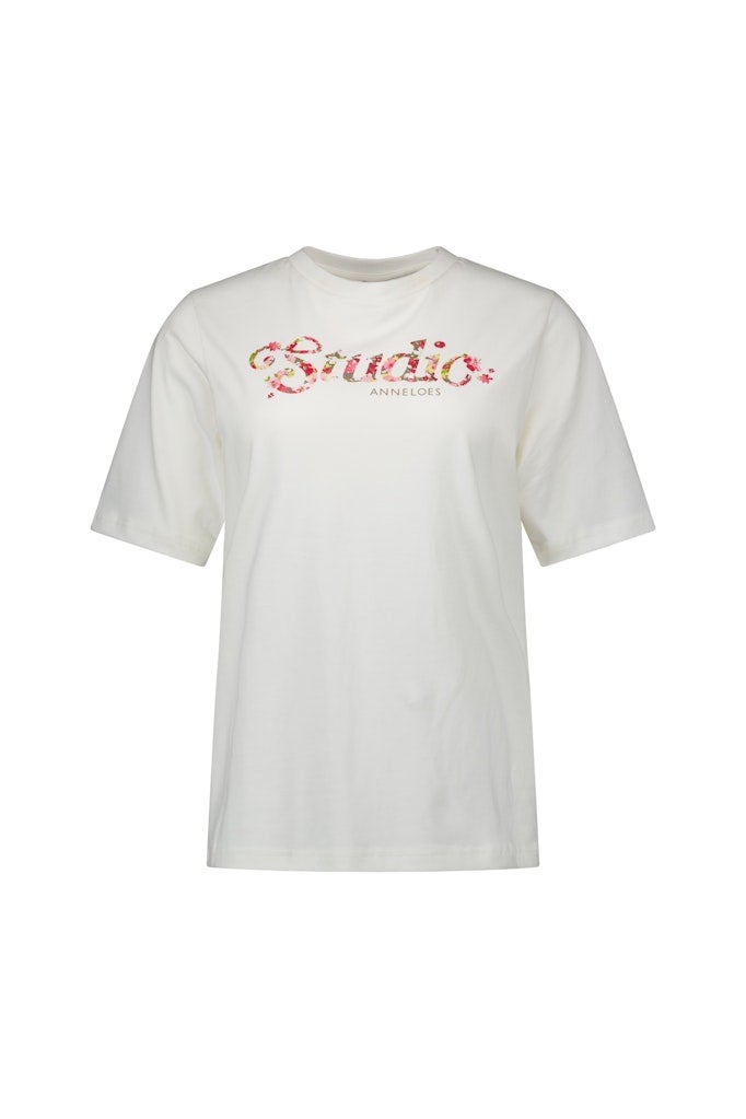 STUDIO ANNELOES 13688 Flower studio floor t-shirt - off white