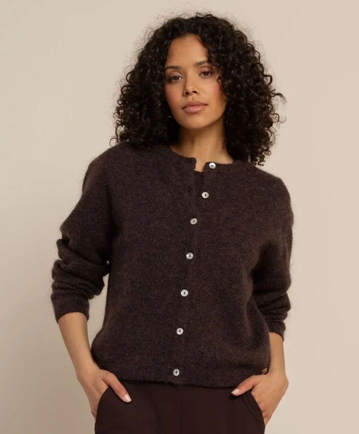 STUDIO ANNELOES 91545 Bibi cardigan-espresso