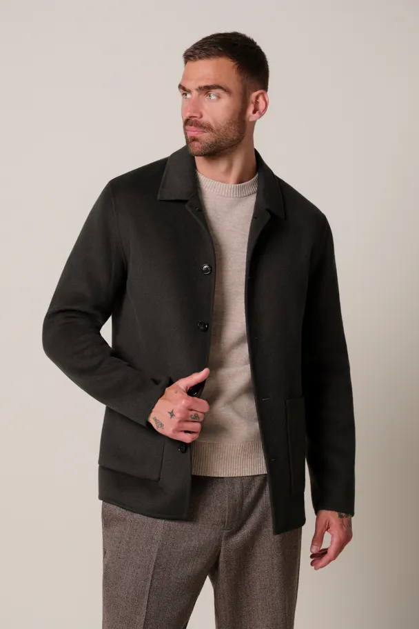 PROFUOMO PPXF30011H Brown wollen single layer overshirt