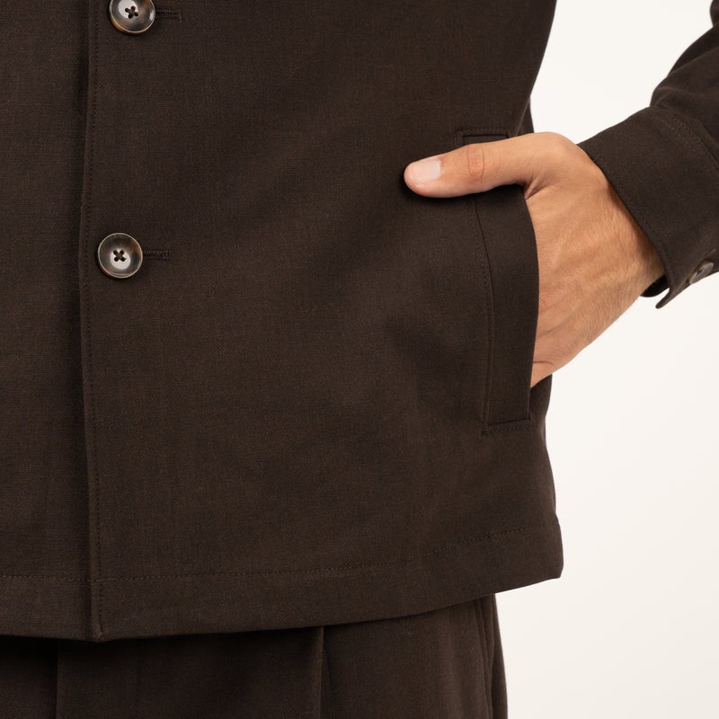 SEVEN DIALS SDL26314MA25 RONAN 102 Overshirt-Darkbrown