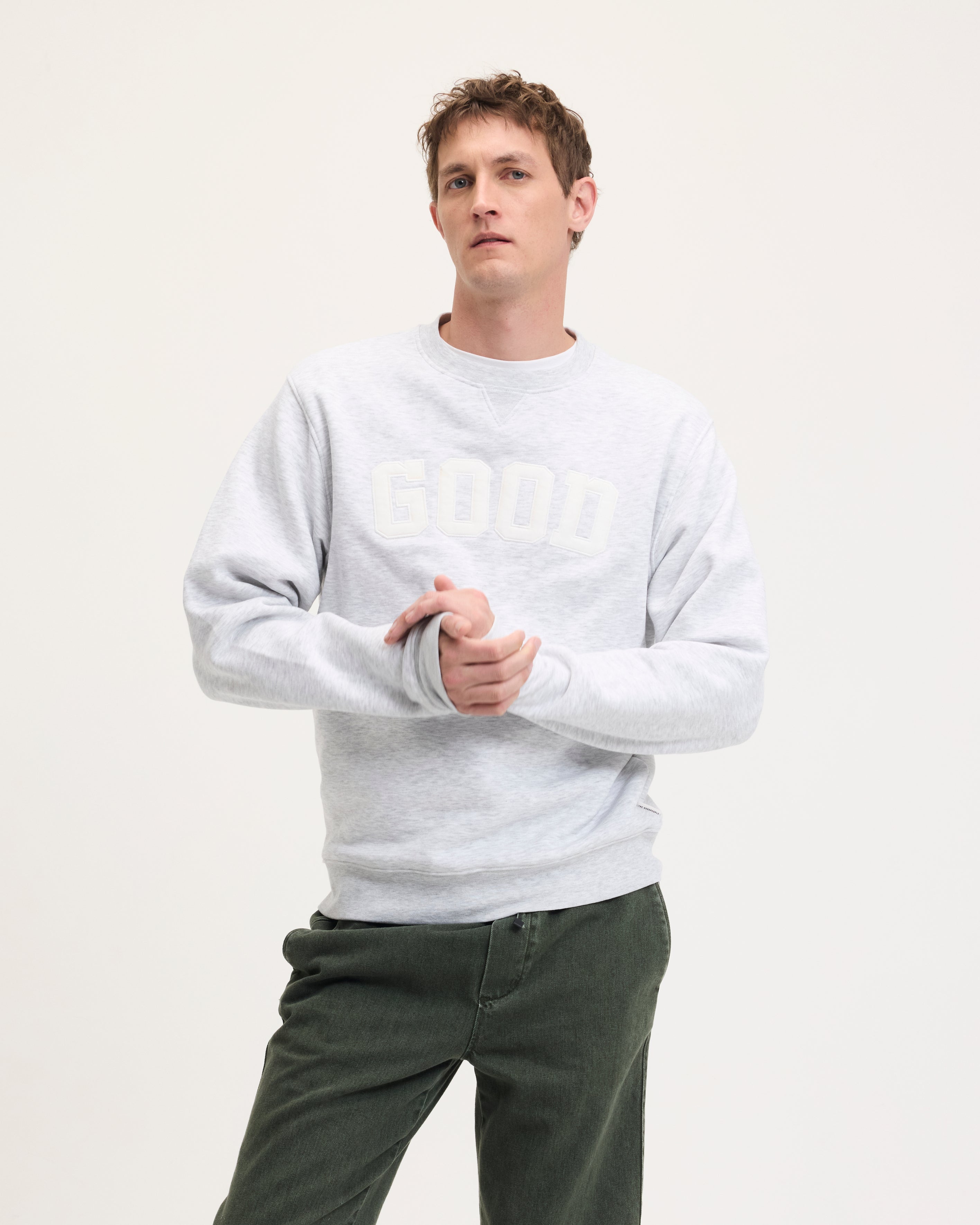 THE GOODPEOPLE LEFF 26020703 sweater grijs
