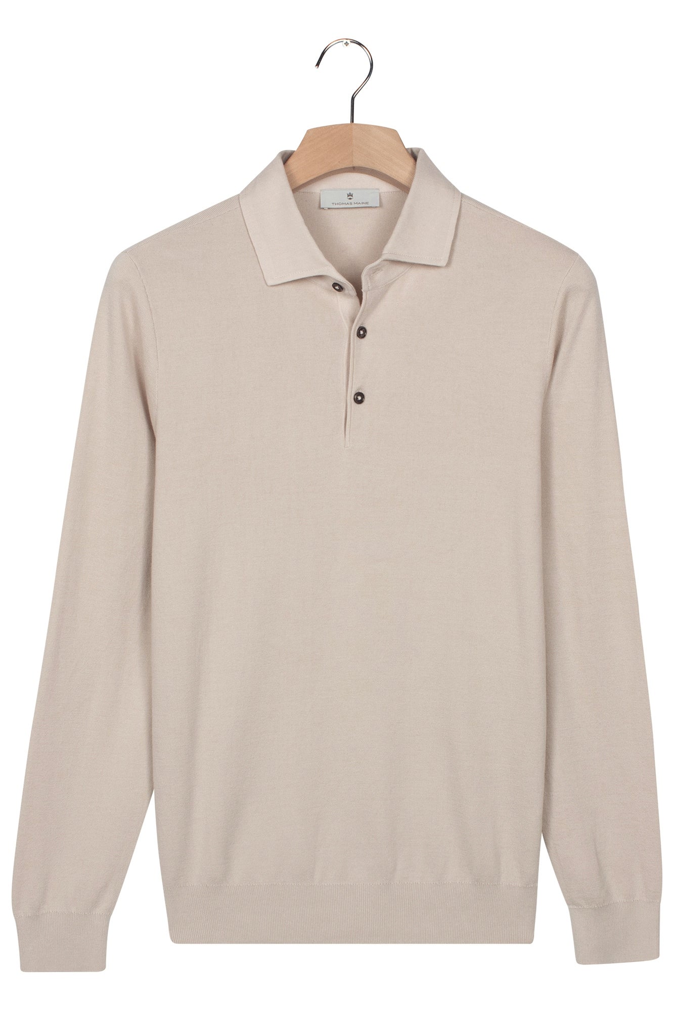 THOMAS MAINE Lange mouw Poloshirt 6183TM700  - Kit