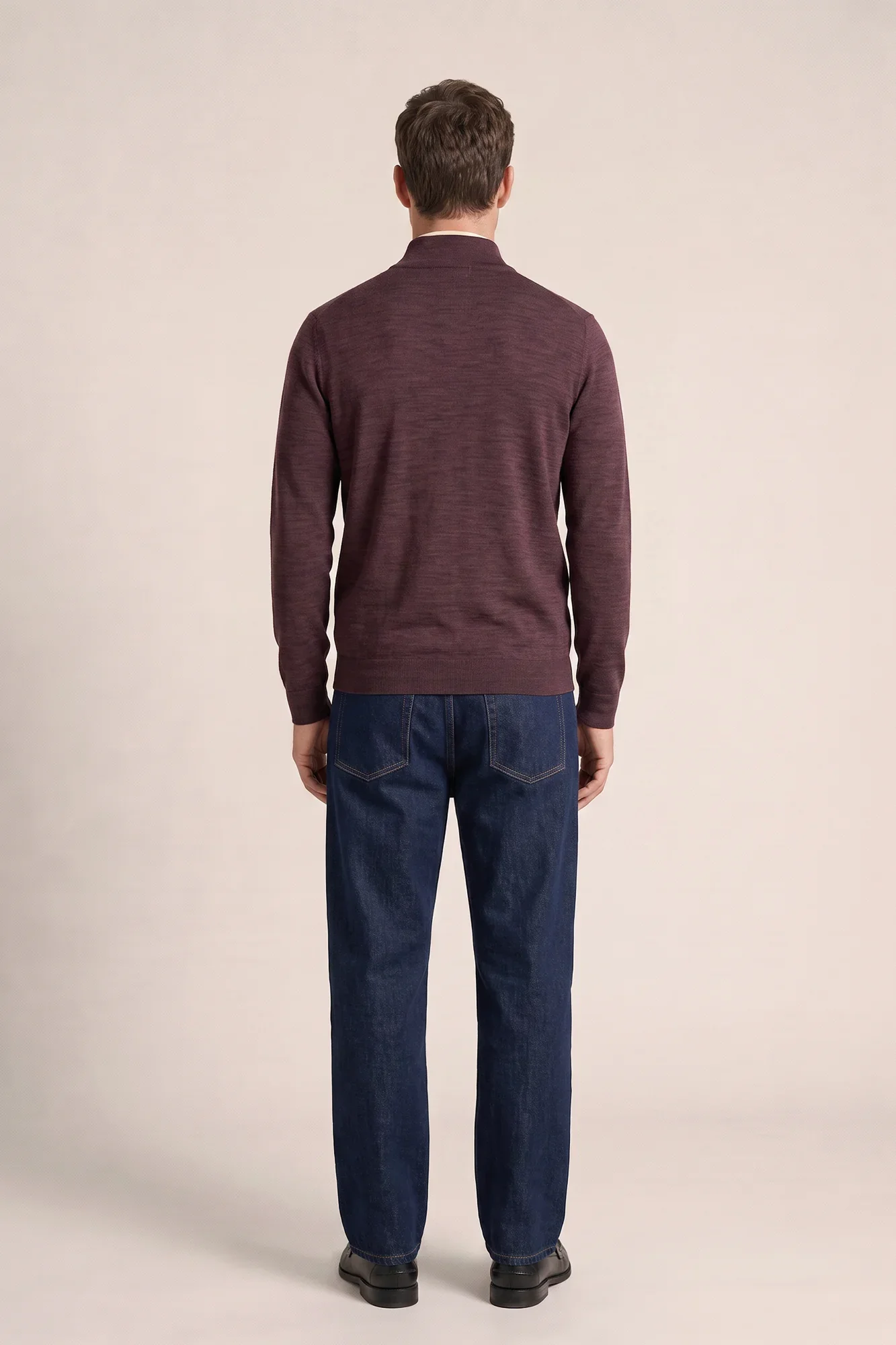 THOMAS MAINE 6284TM100 1/2 Zip up bordeaux