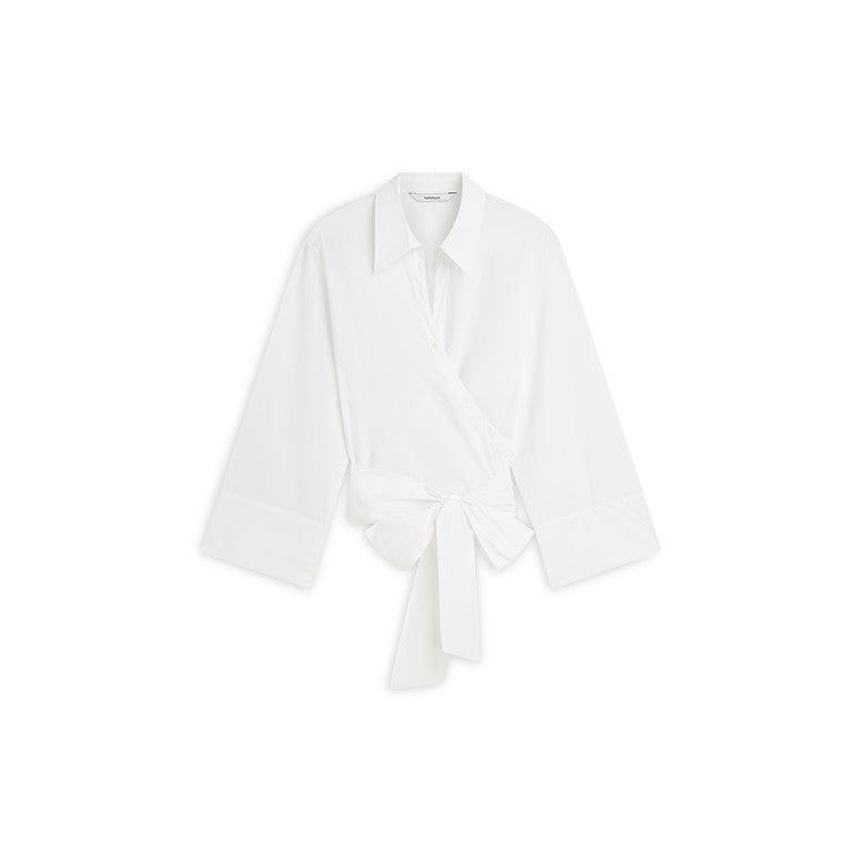 SUMMUM Wrapblouse crispy poplin 2s3517-12119-White