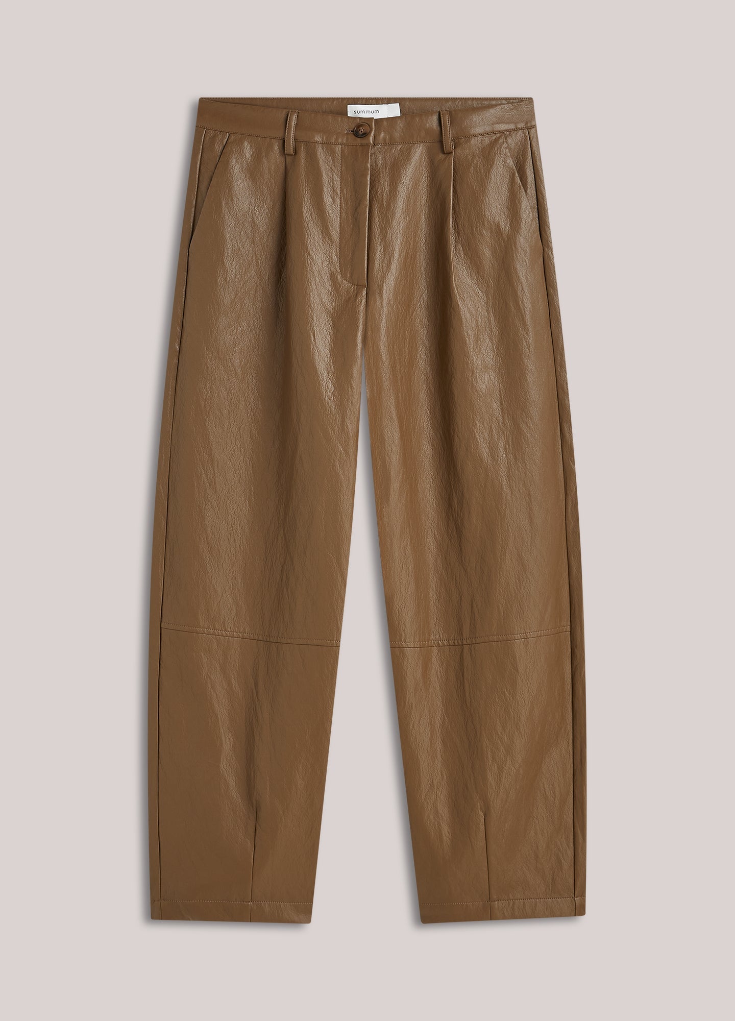 SUMMUM Wijde broek faux leather 4s3043-12526