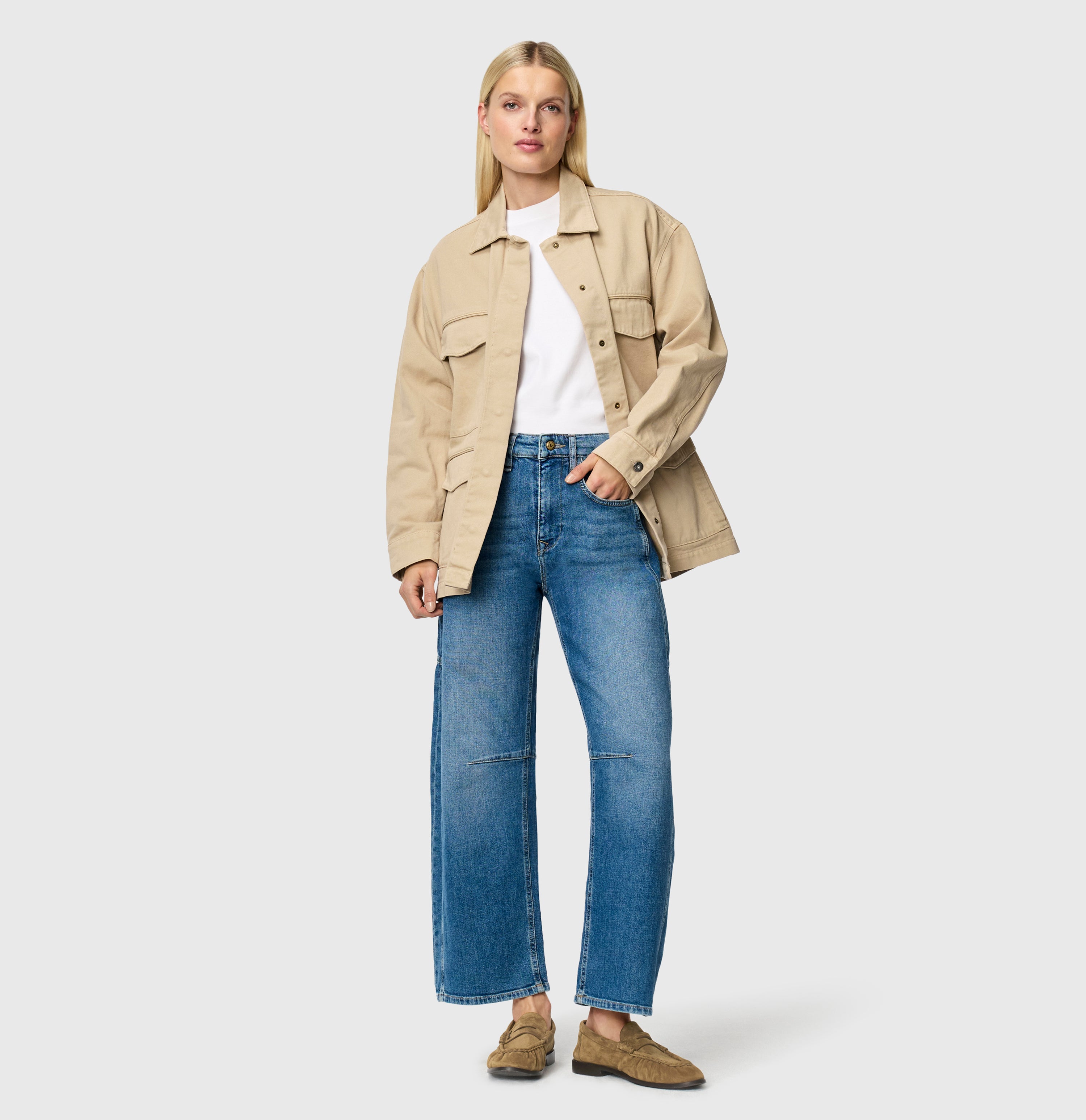 MAC 0333L 3126-90 OHIO Barrel Fit Jeans-MidBlueUsed