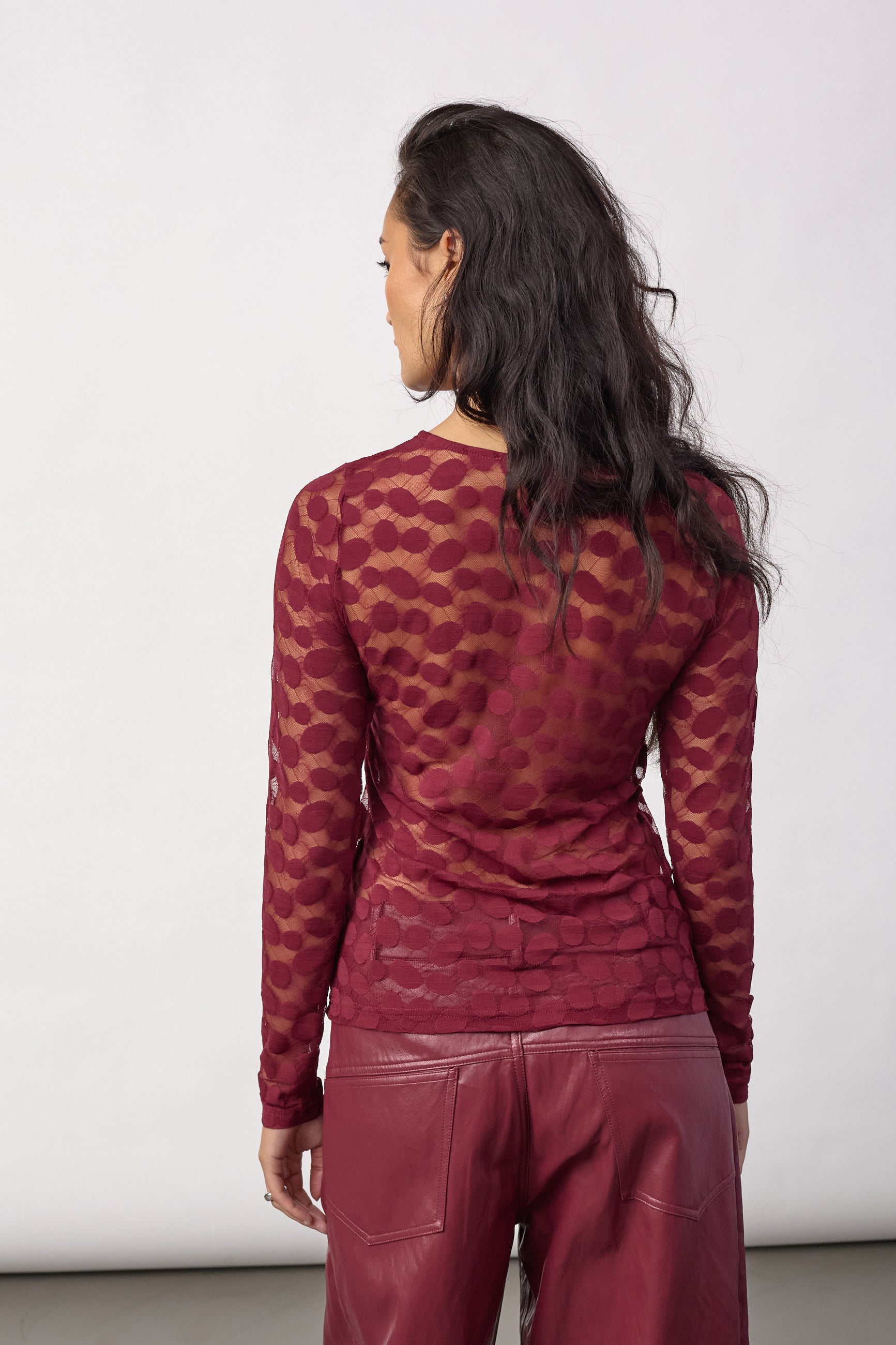 CO'COUTURE 500266 PenolaCC O-Neck Blouse-WineRed