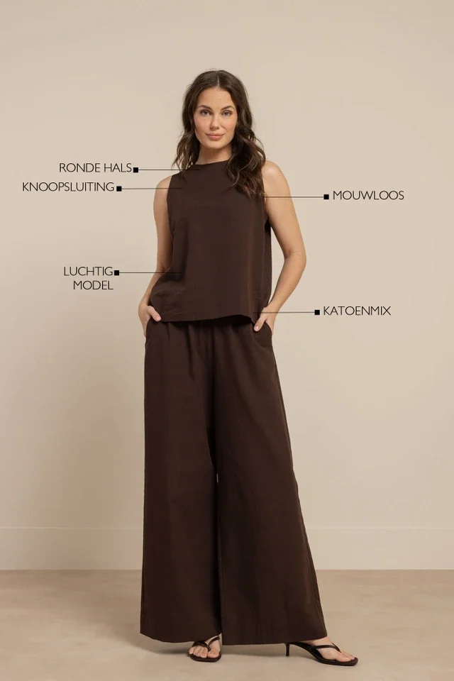 STUDIO ANNELOES 13756 Gilian linen top