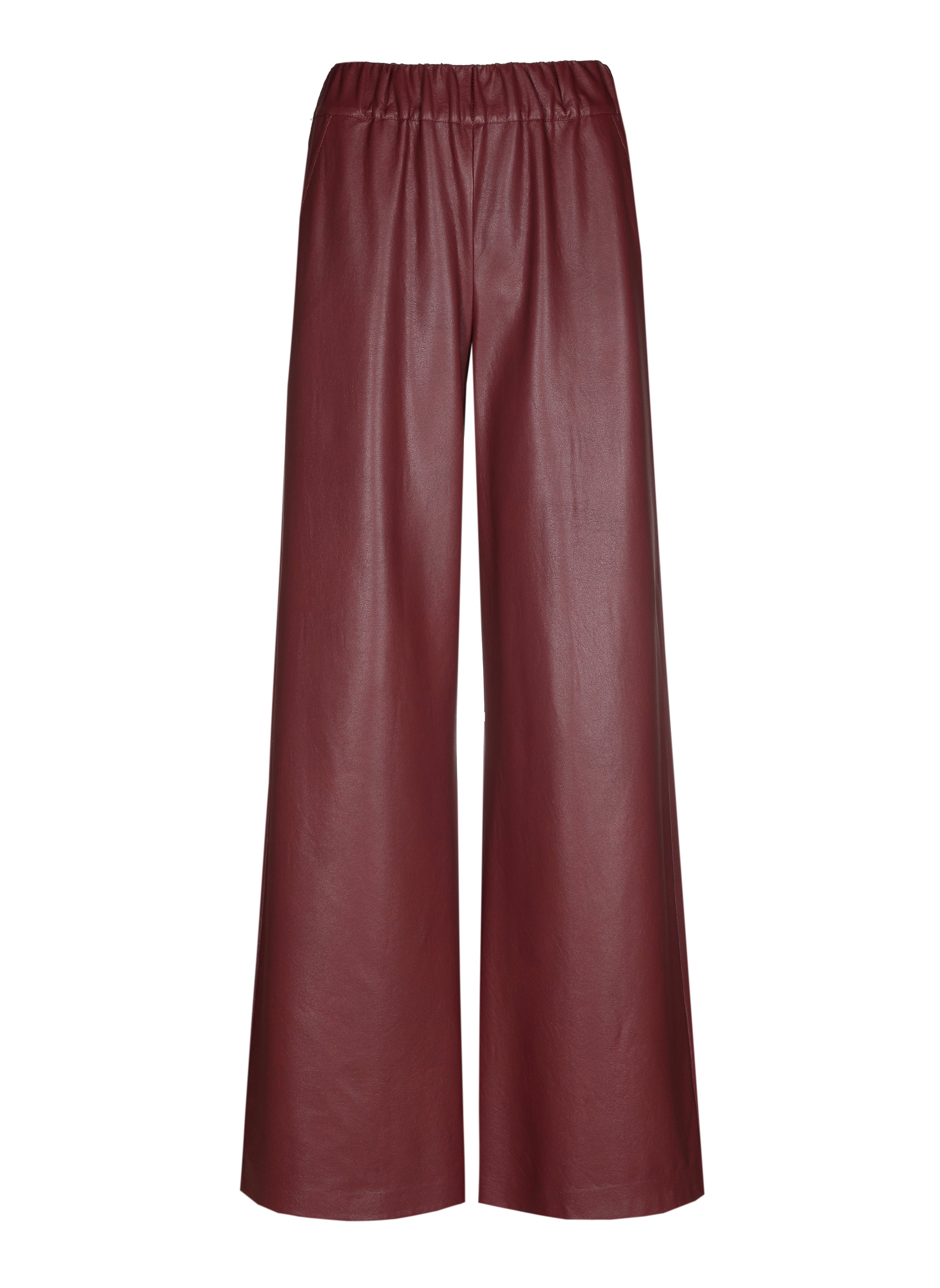 CarolineBiss 4570/51 Broek vegan leather-WINE RED