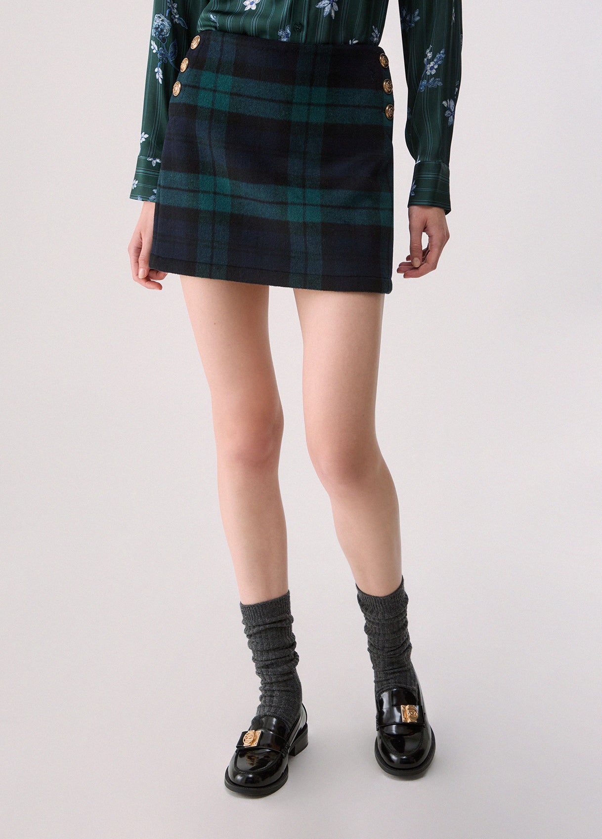 LIU JO WF6262T719A Gonna Mini Tartan korte schotse minirok