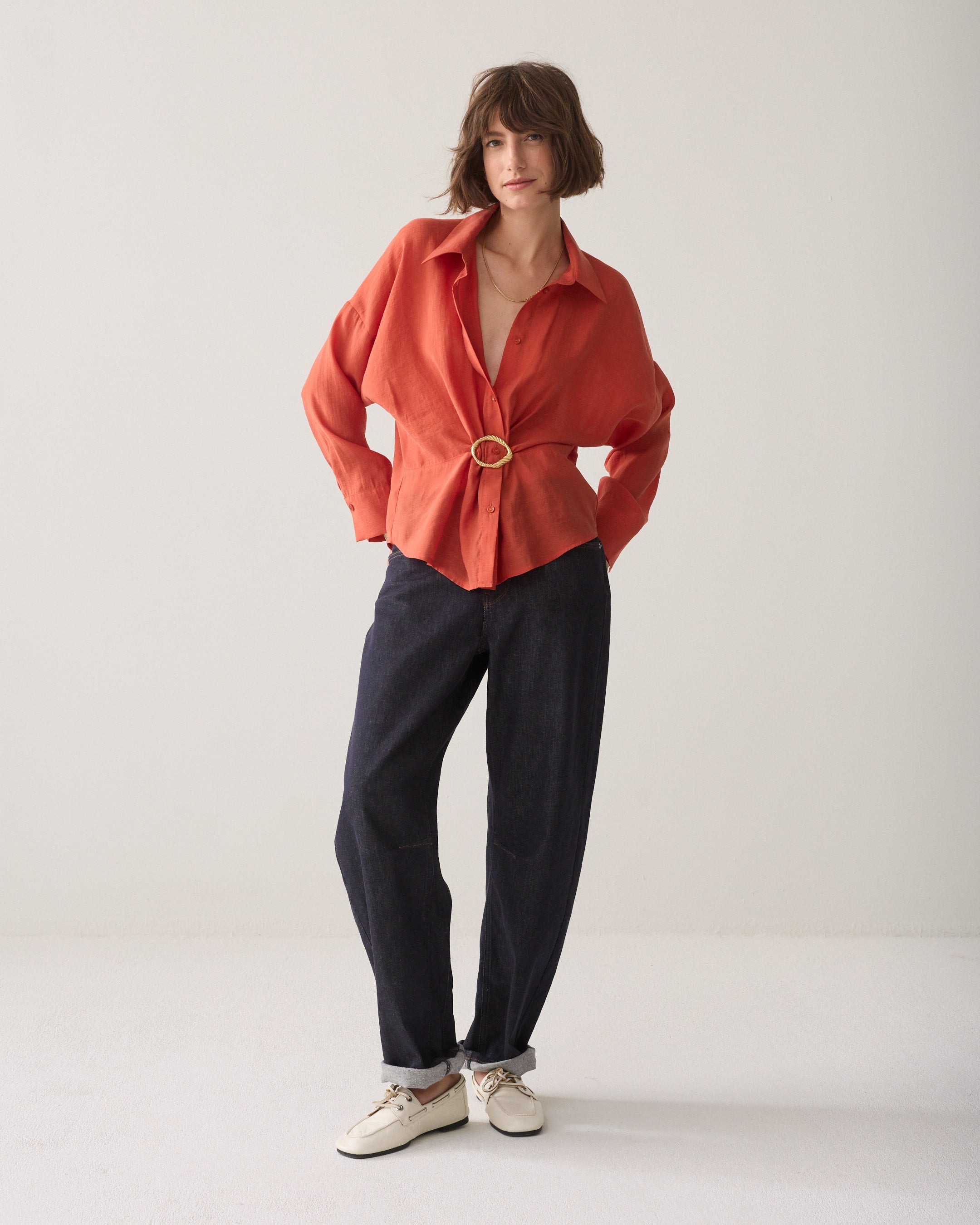 SUMMUM Wear-your-way blouse 2s3524-12492-Goji berry