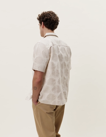 LES DEUX 1001943 Dahlia JacquardSS Shirt-Light Sand