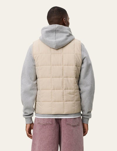 LES DEUX 1001361 Matt Quilted Vest-Light Sand