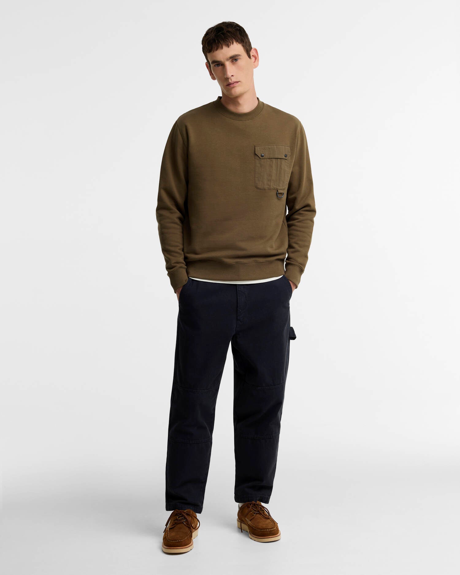 BARBOUR MOL0775 Pitt CrewNeck Sweatshirt - taupe