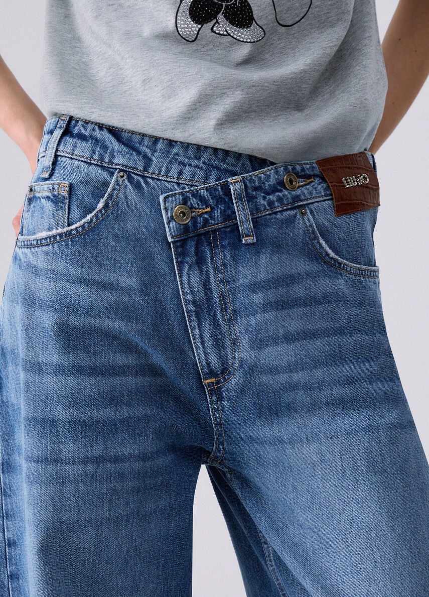 LIU JO UF6160D4854 Pant Straight Awry-Denim
