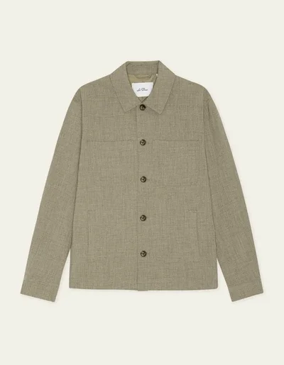 LES DEUX 1002612 COMO HYBRID JACKET overshirt dark sand