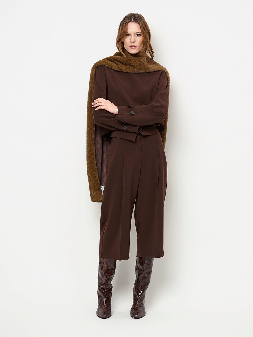 DANTE 6 263152 Raes buttondetail Top bruin