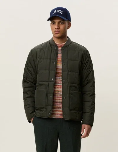 LES DEUX 1002214 QUILTED JACKET groen