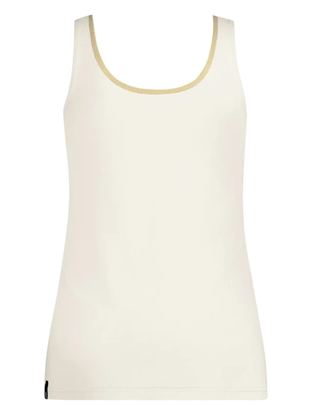 NUKUS NKS06001 Juba Singlet-Offwhite/Gold