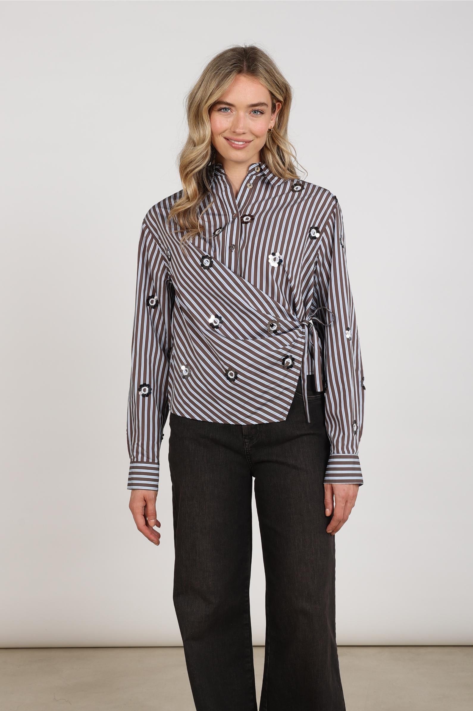 NUKUS NKF02139 Amy Blouse Stripe