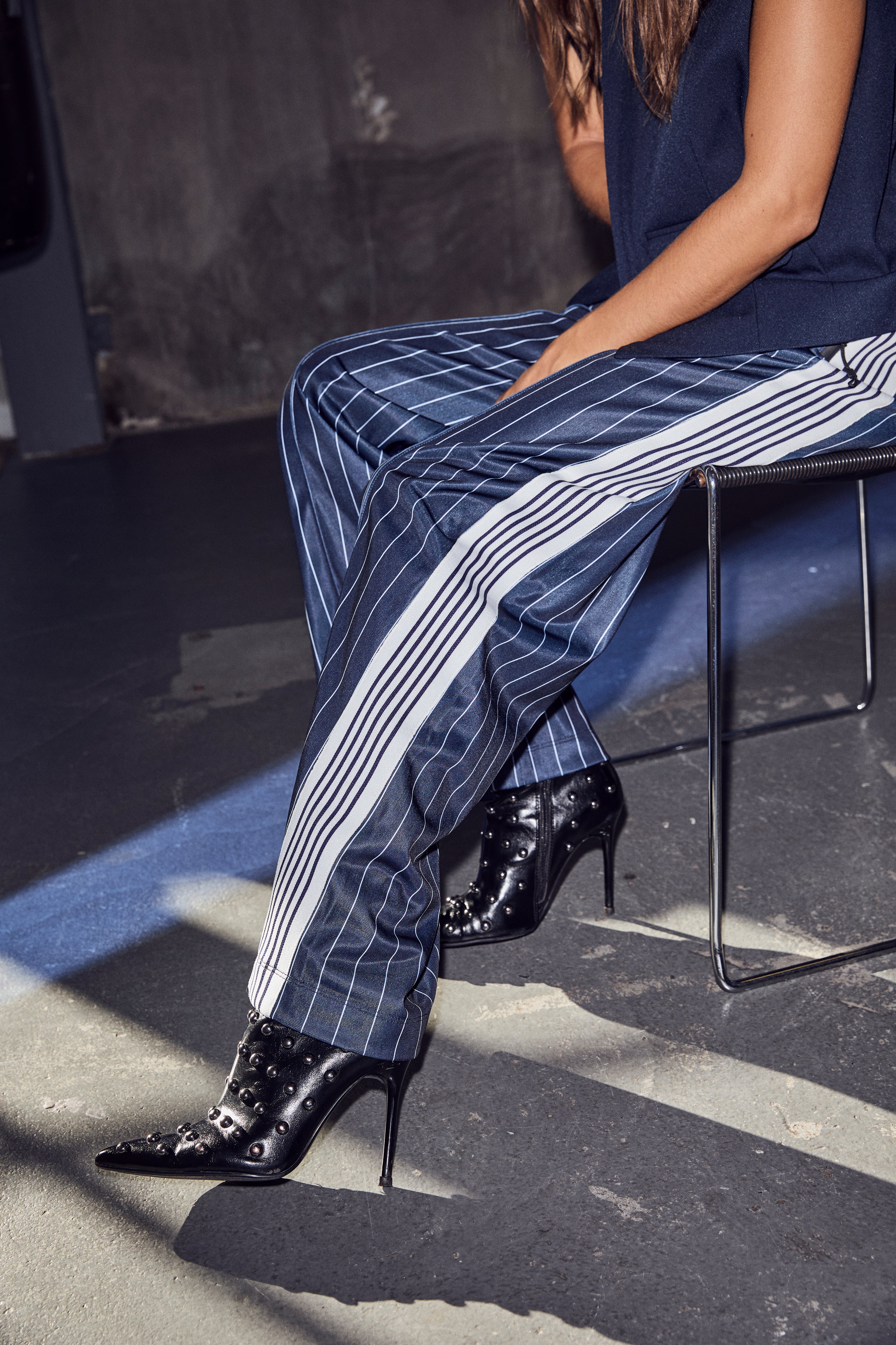 HAUTE L'AMITIE HL10578 Baggy PinStrip TT Pant