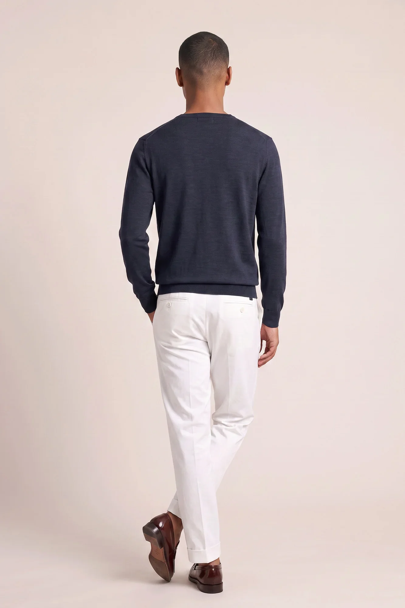 THOMAS MAINE NOS81TM100 V-neck - navy