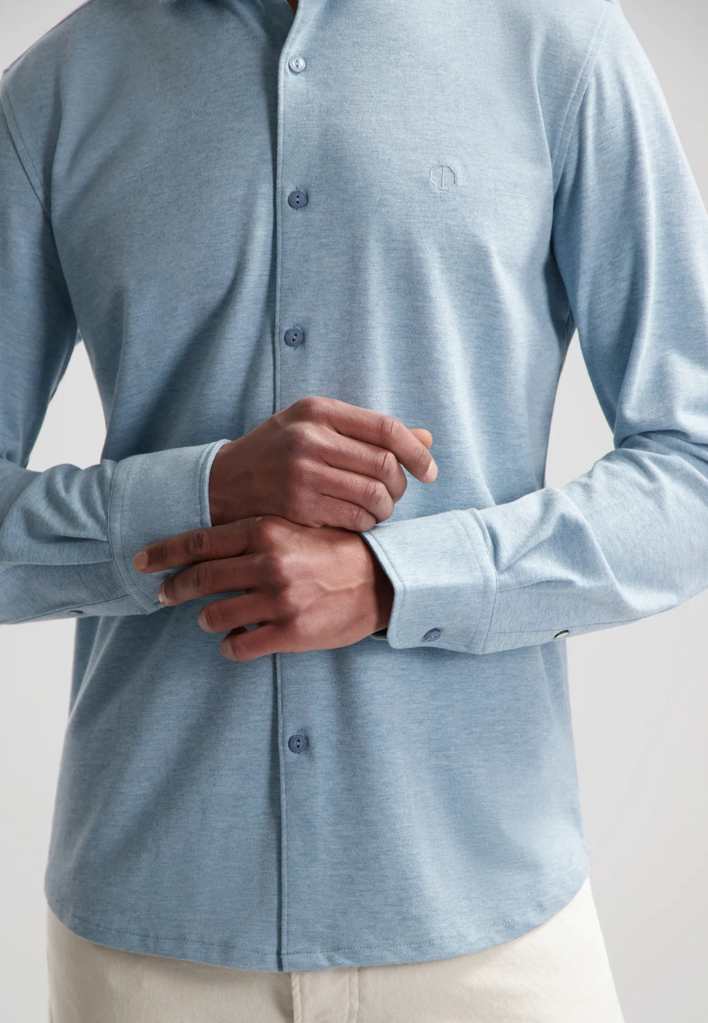 DESTREZZED 303714-NOS The Kirk Shirt Med.Blue