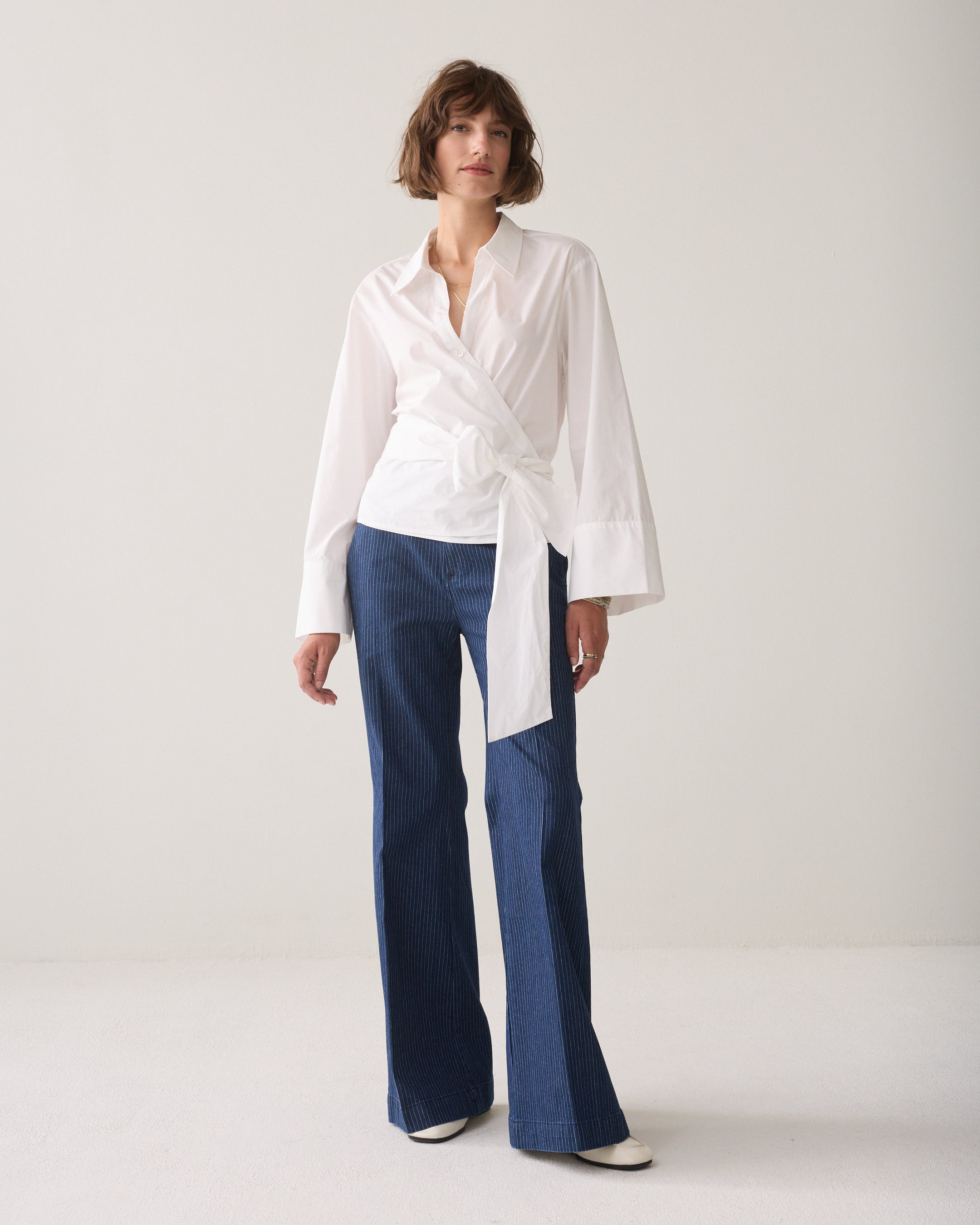 SUMMUM Wrapblouse crispy poplin 2s3517-12119-White
