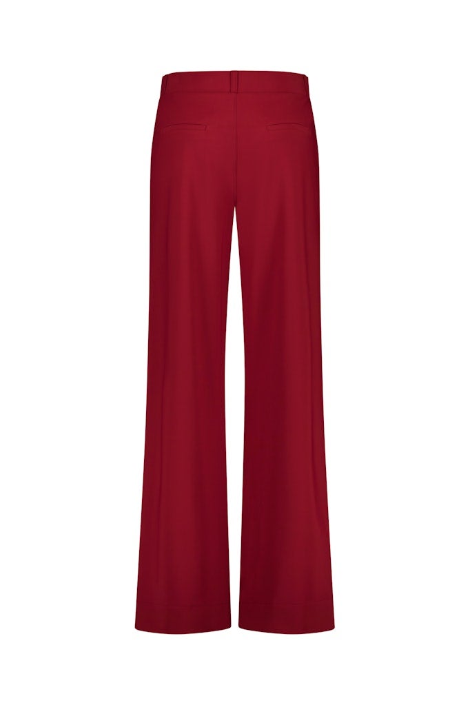 Studio Anneloes 14291 Lexie bonded trousers - red wine