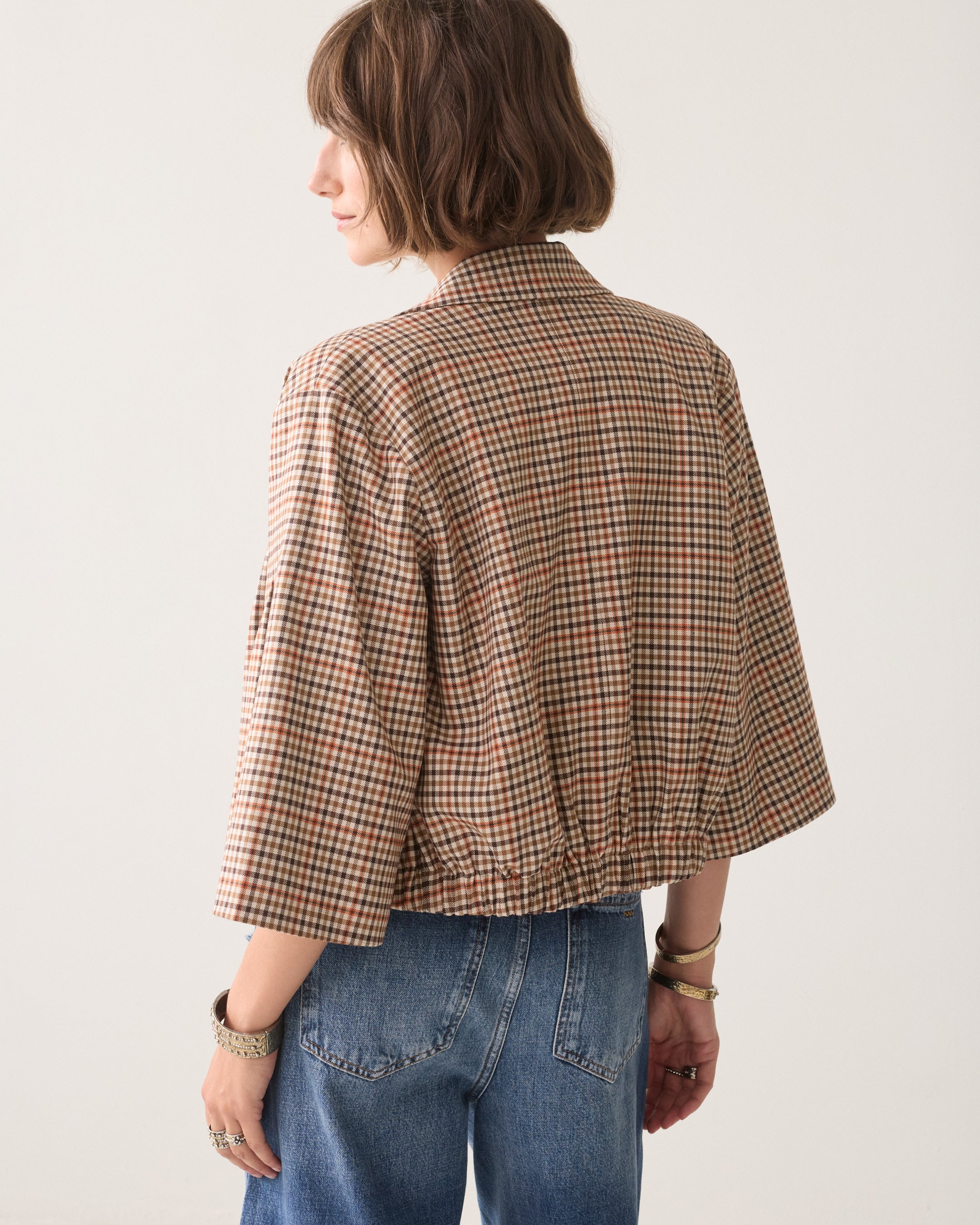 SUMMUM Geruit cape jasje 1s1331-12496