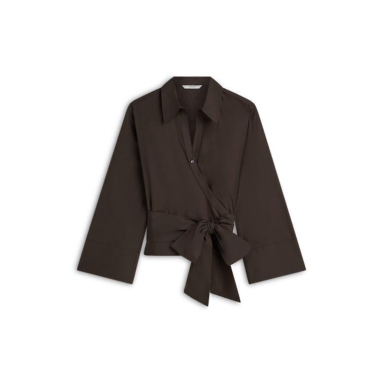 SUMMUM Wrapblouse crispy poplin 2s3517-12119