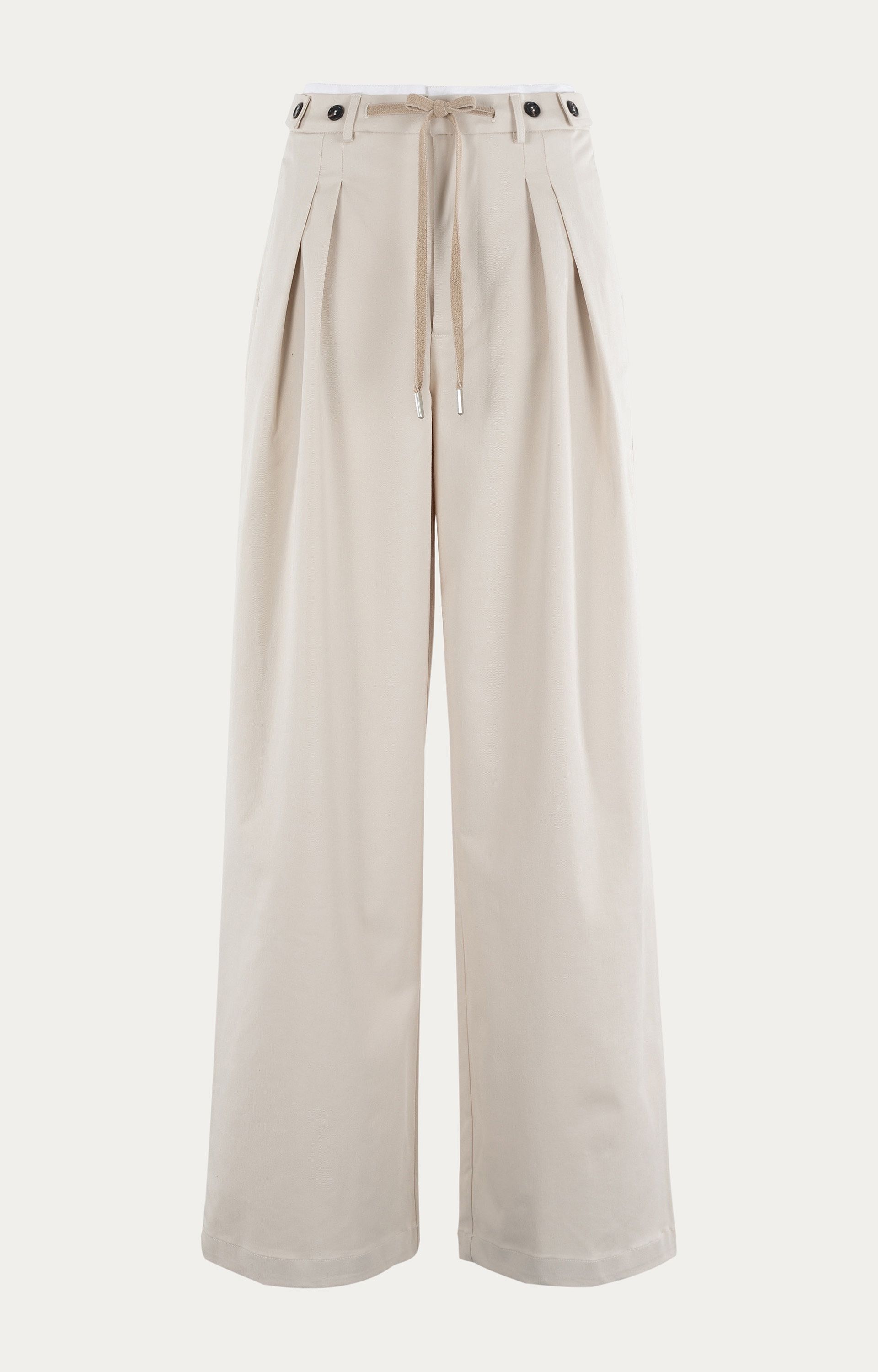 ANNA 80a02-03509 Broek met bandplooi