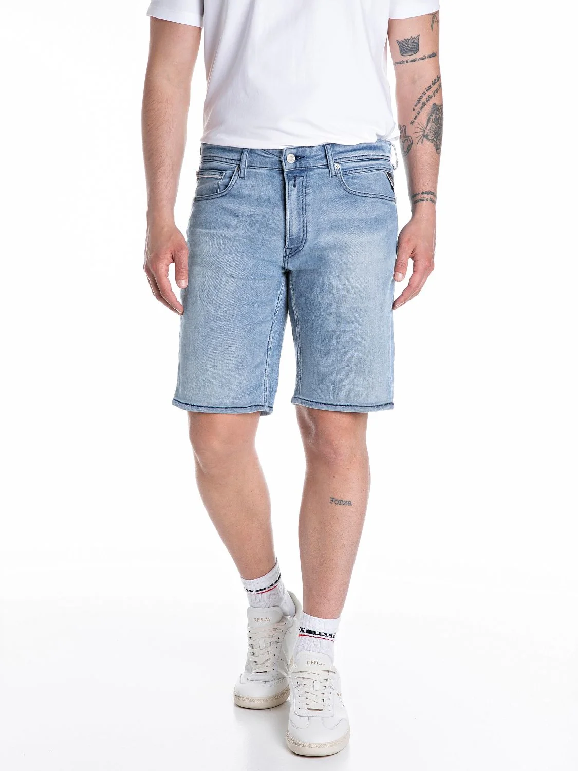 REPLAY M1072D.000.261 C42 GROVER SHORT- Light Denim
