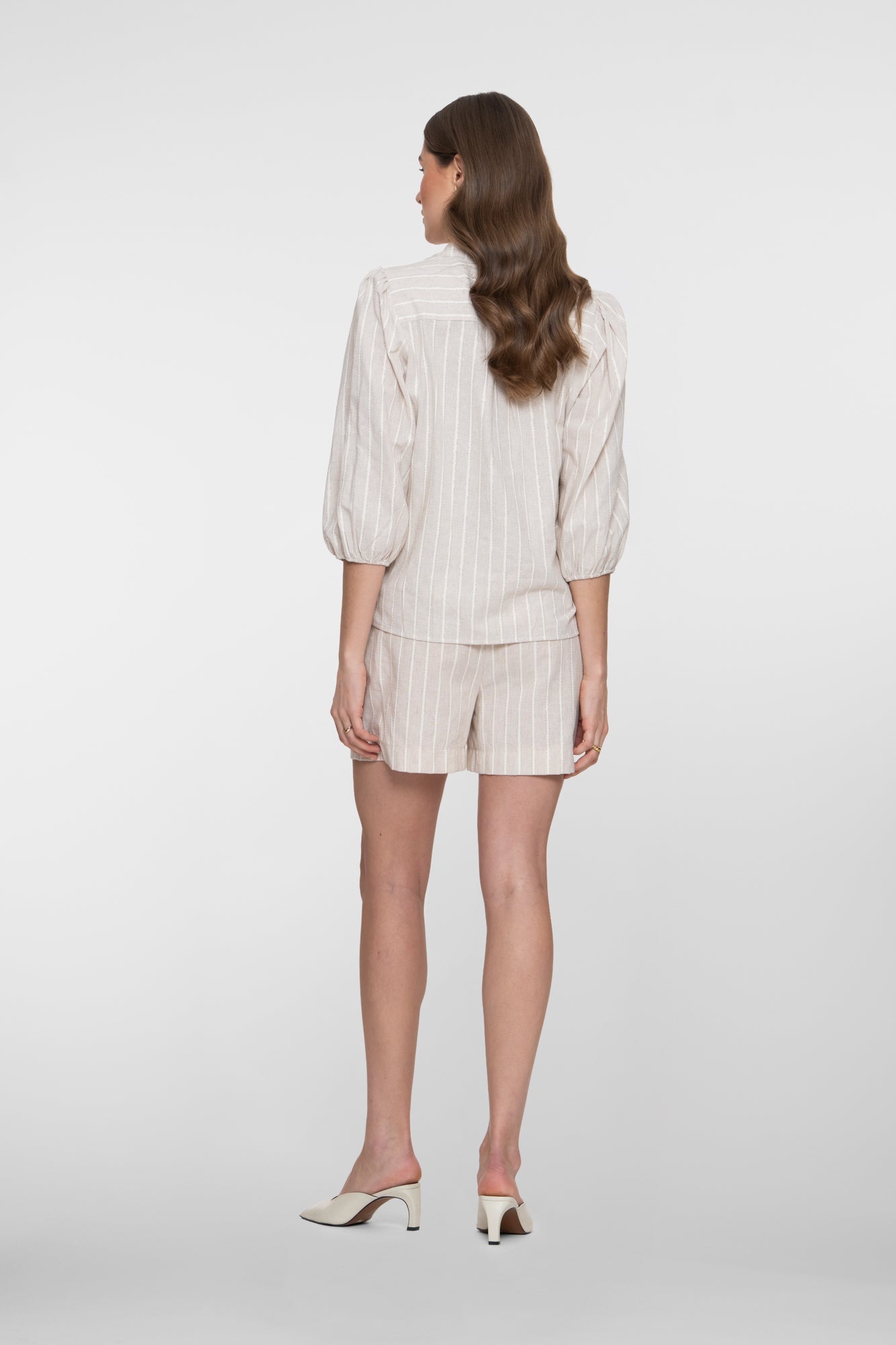 GEISHA gestreepte paperbag short met lurex 61185-70