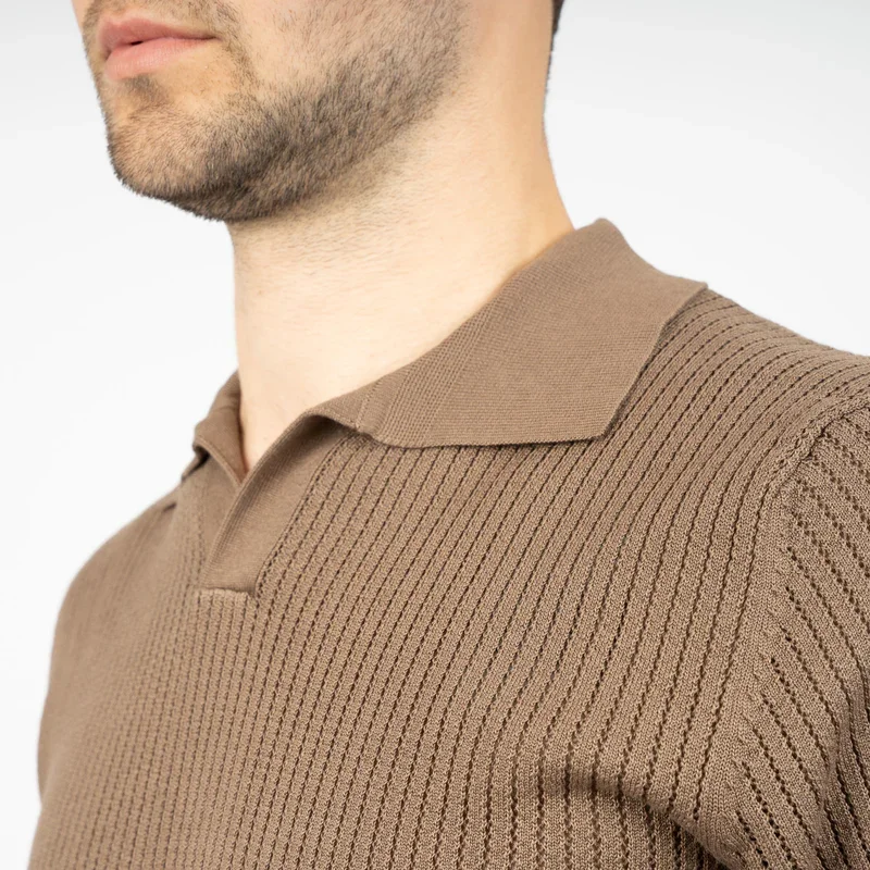 SEVEN DIALS SDL26106RI21 BENNET Buttonless Polo-Tabacco