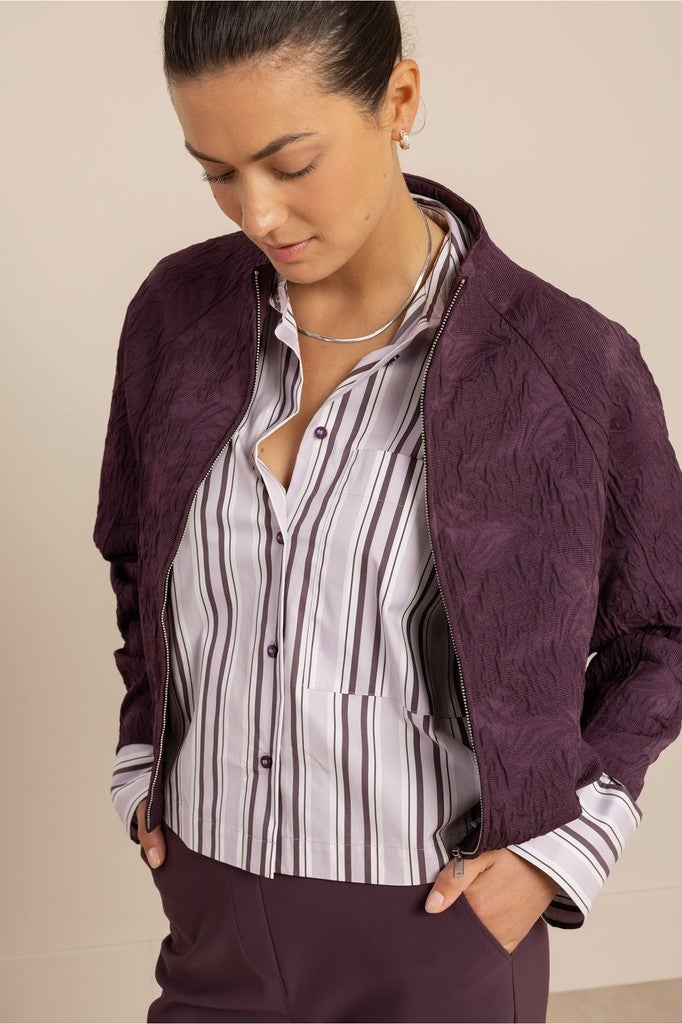 Studio Anneloes 14254 Meis bomber jacket - aubergine
