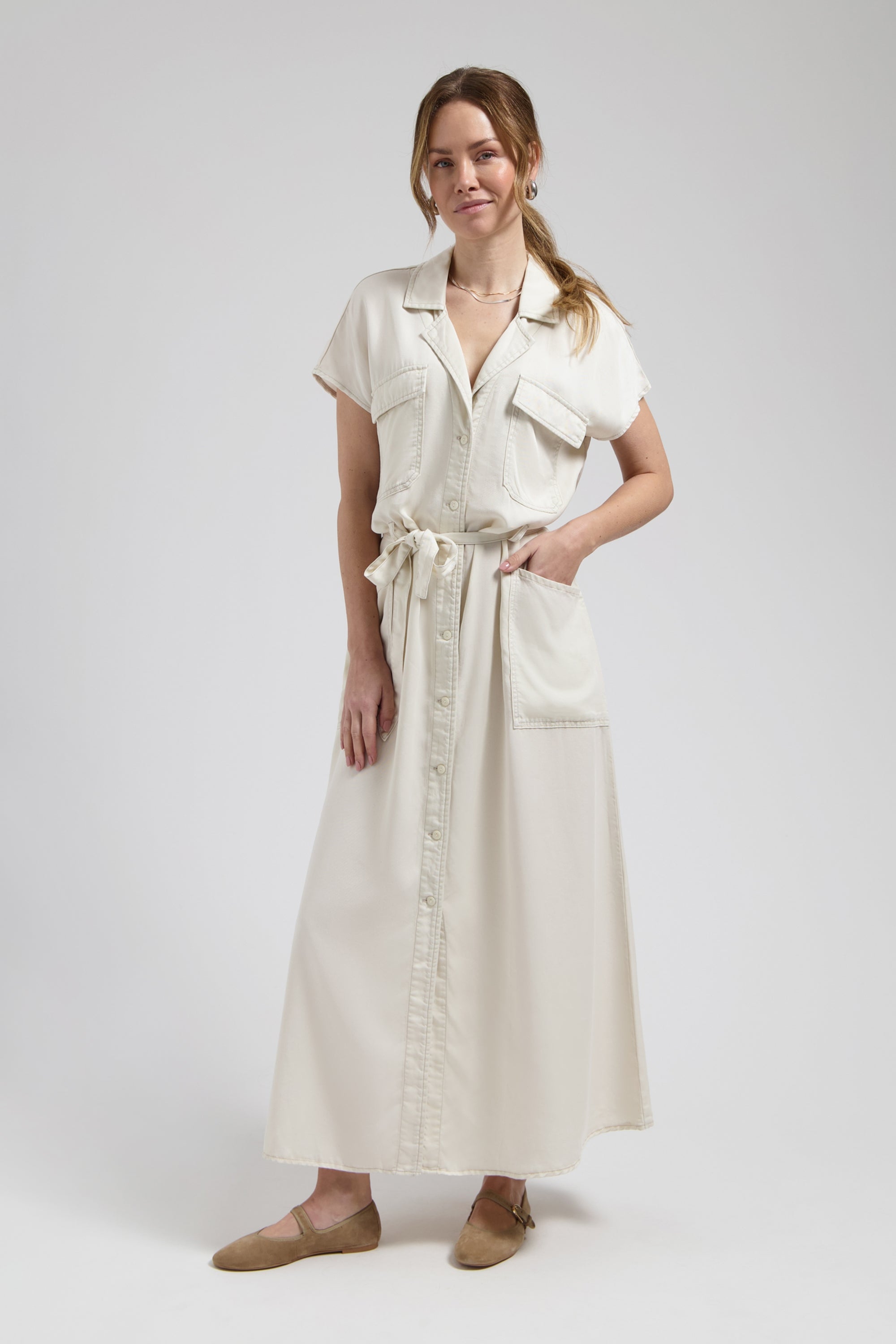 FLORÈZ CR0446 Dina dress-soft white